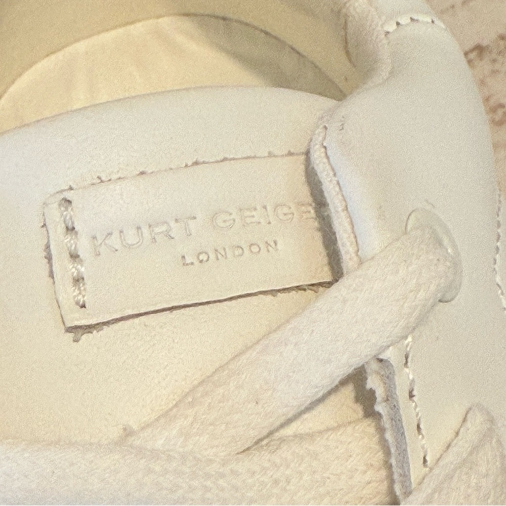 Kurt Geiger Laney Women’s White Leather Platform Sneaker Size 39EU/8-8.5US NEW - Picture 11 of 14